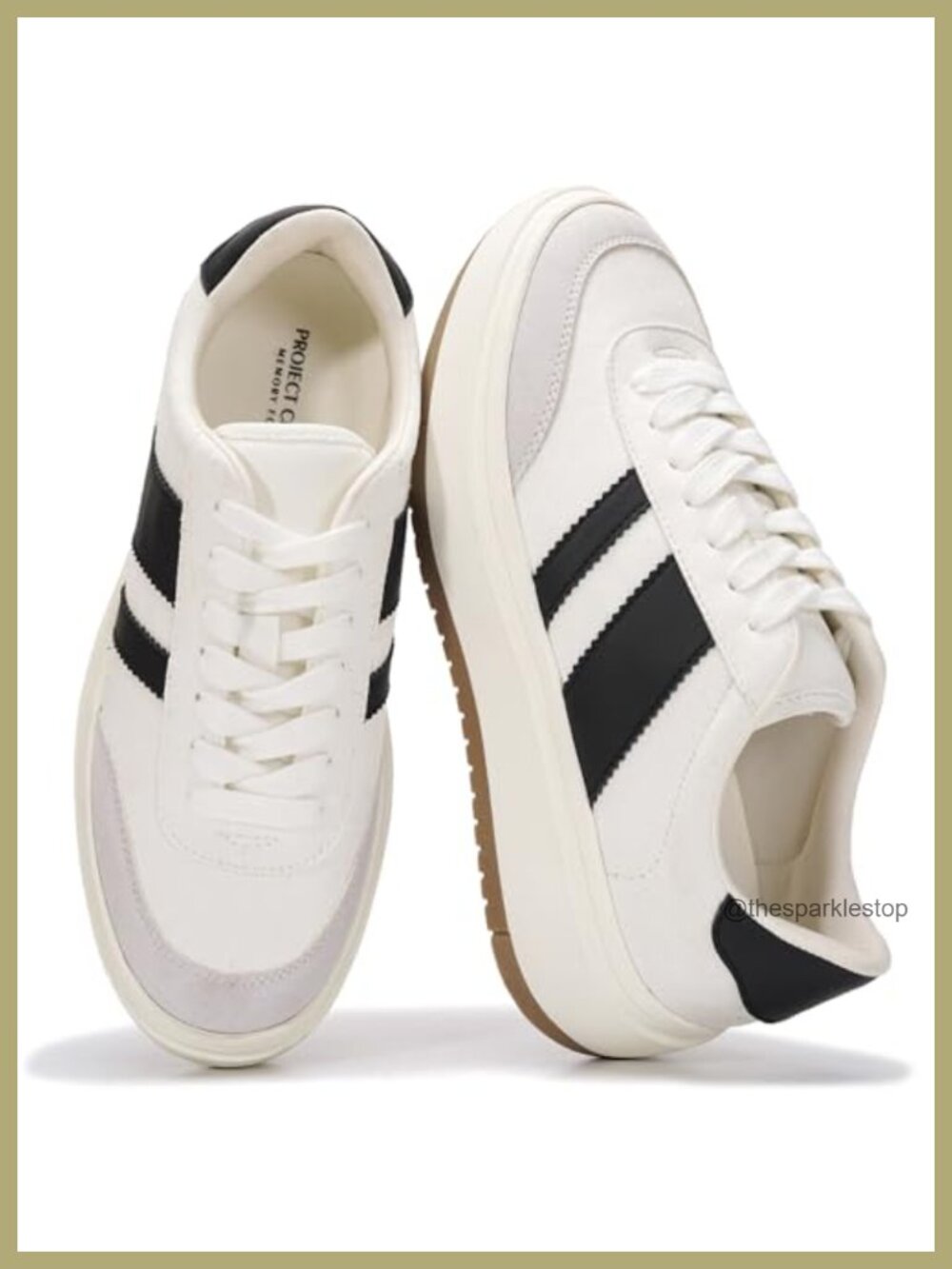 Women's Fashion Platform Sneakers Comfortable Memory Foam Lace-Up Casual